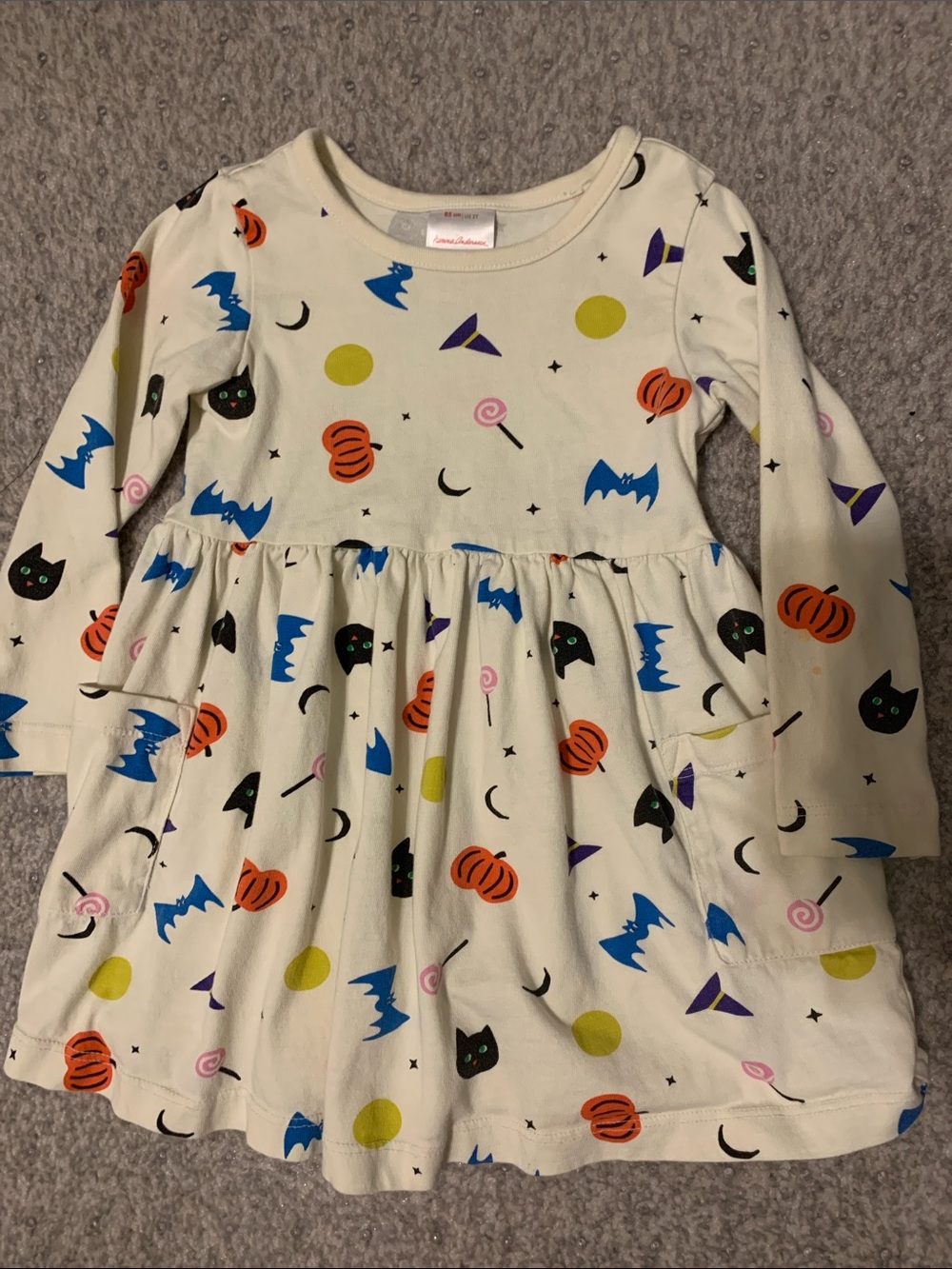 Hanna Andersson Halloween skater dress with pockets, *100% cotton*